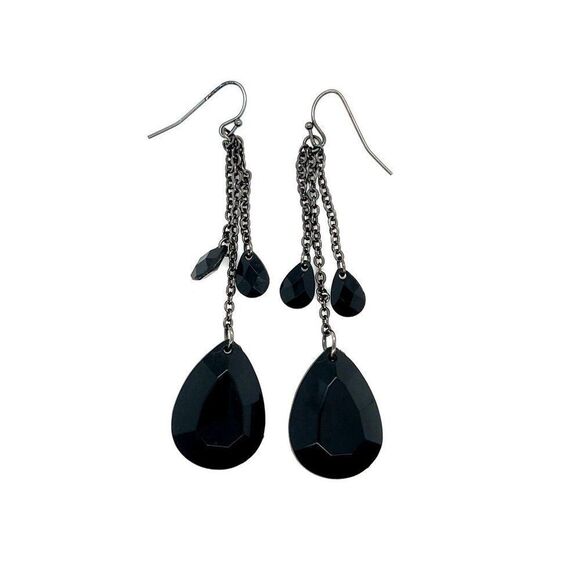 Black Dangle Earrings - Picture 1 of 7